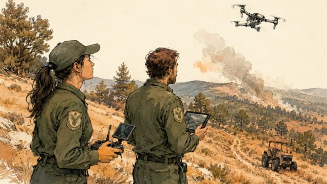 Drone filmt brandstichter in Italië