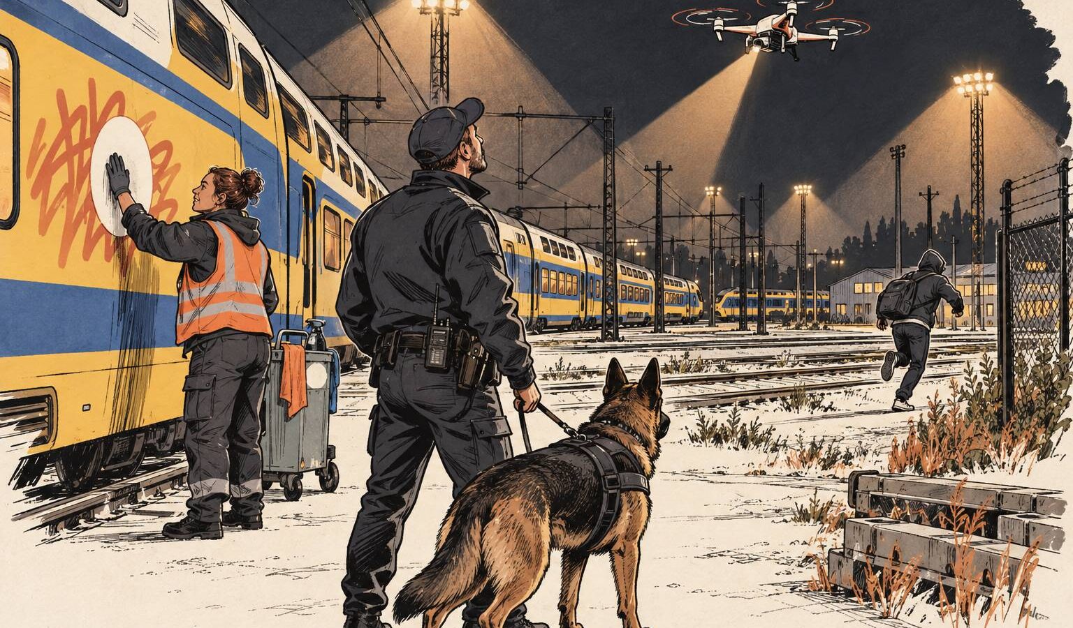 Graffiti op de trein: NS stuurt drones